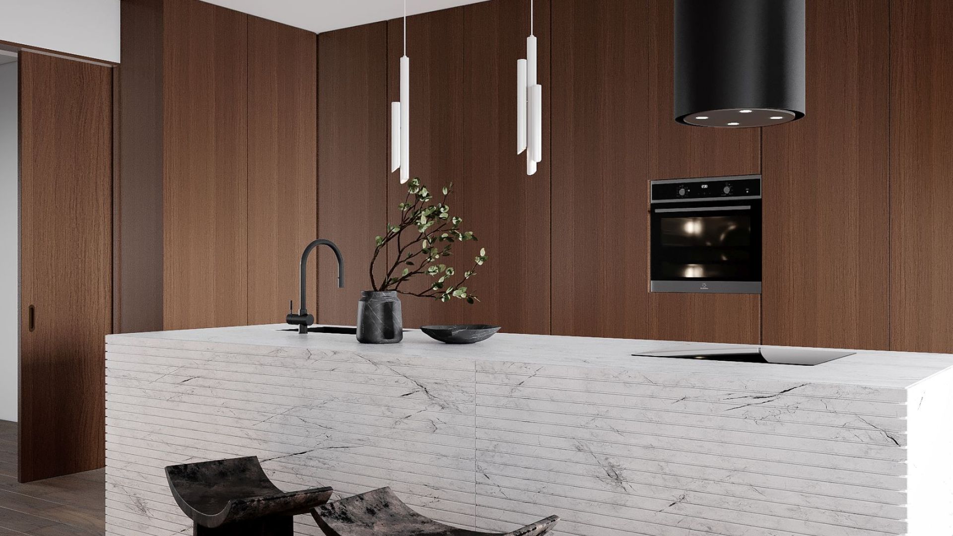 Erdvinis gartraukis Tubo Black Matt - Juoda matinė - Wizualizacja 7