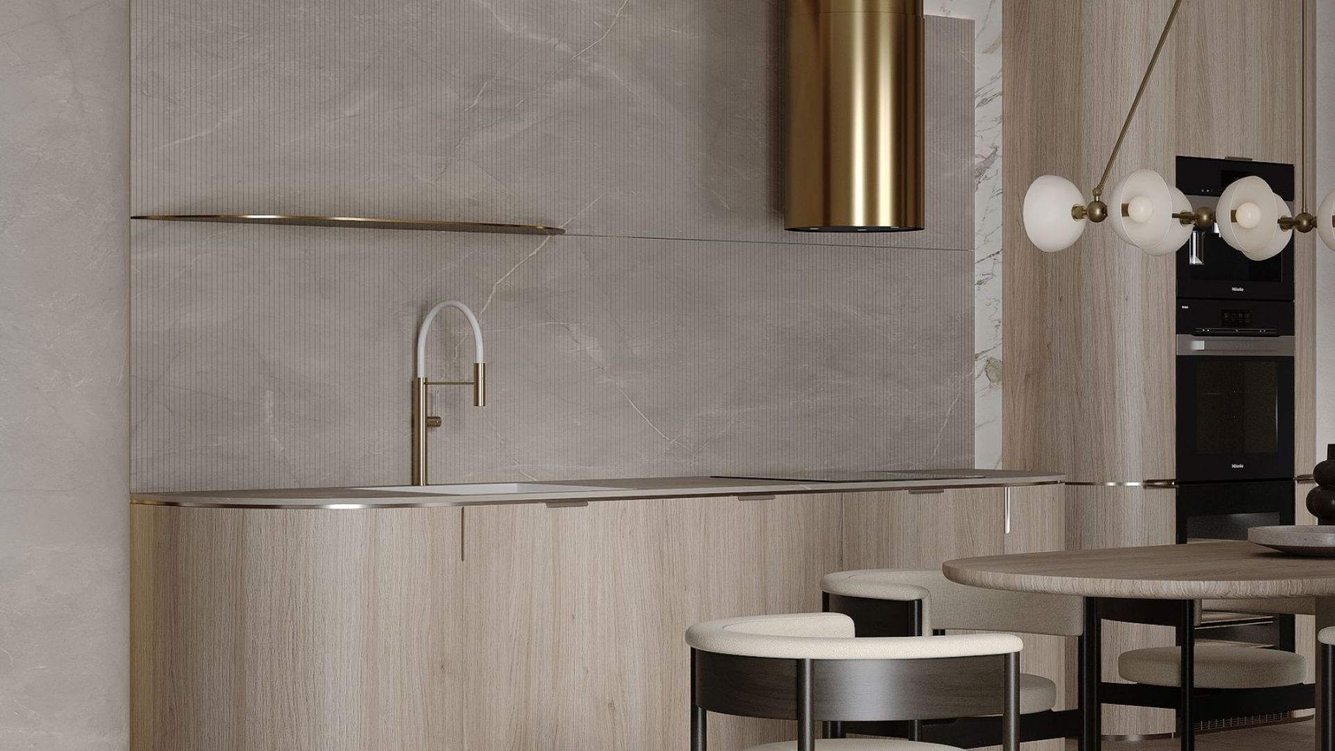 Erdvinis gartraukis Tubo Royal Gold Gesture Control - Aukso - Wizualizacja 4