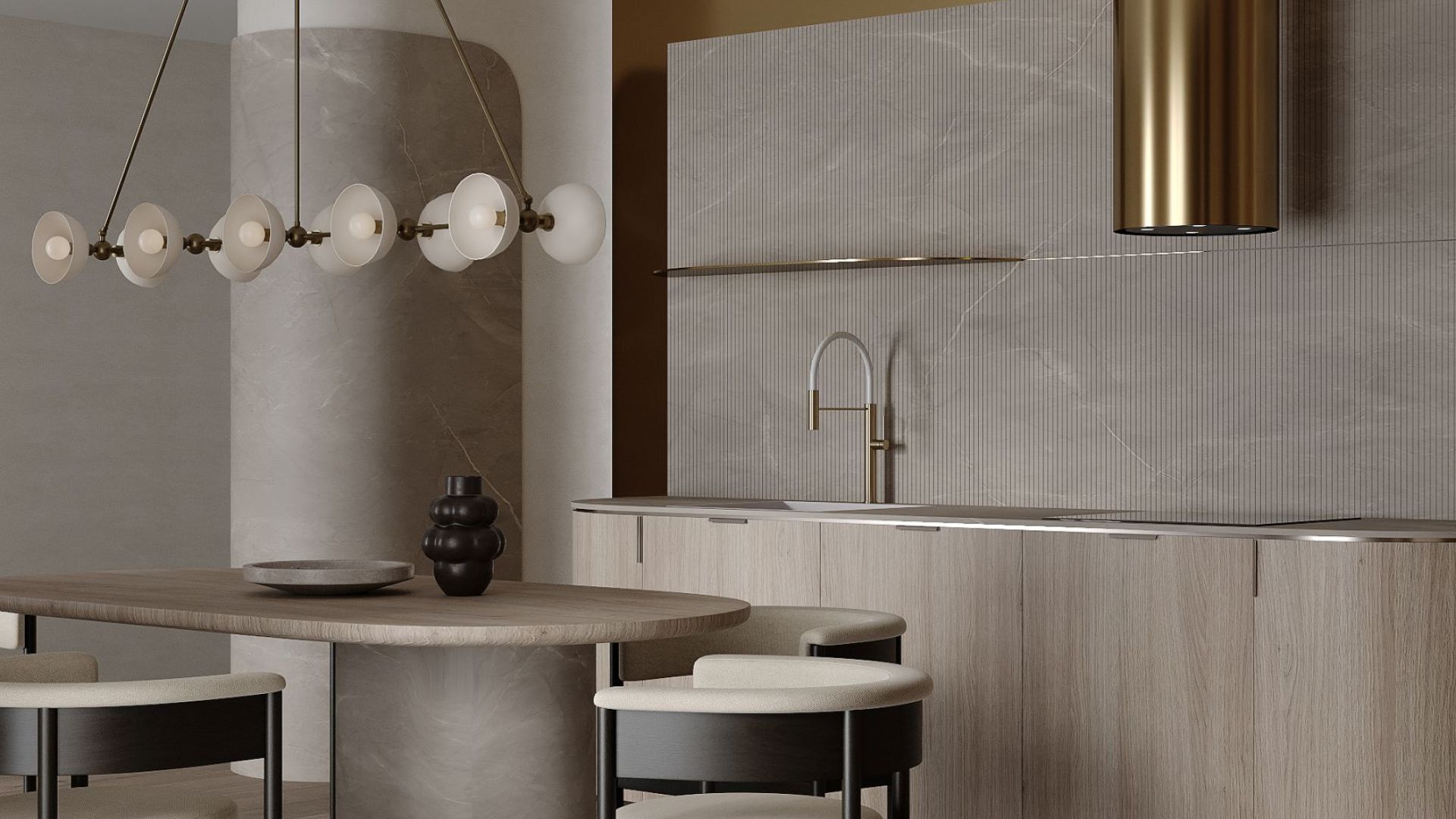 Erdvinis gartraukis Tubo Royal Gold Gesture Control - Aukso - Wizualizacja 8