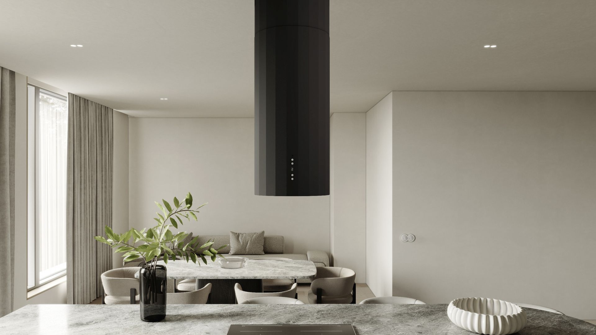 Erdvinis gartraukis Viva Black Matt - Juoda matinė - Wizualizacja 8