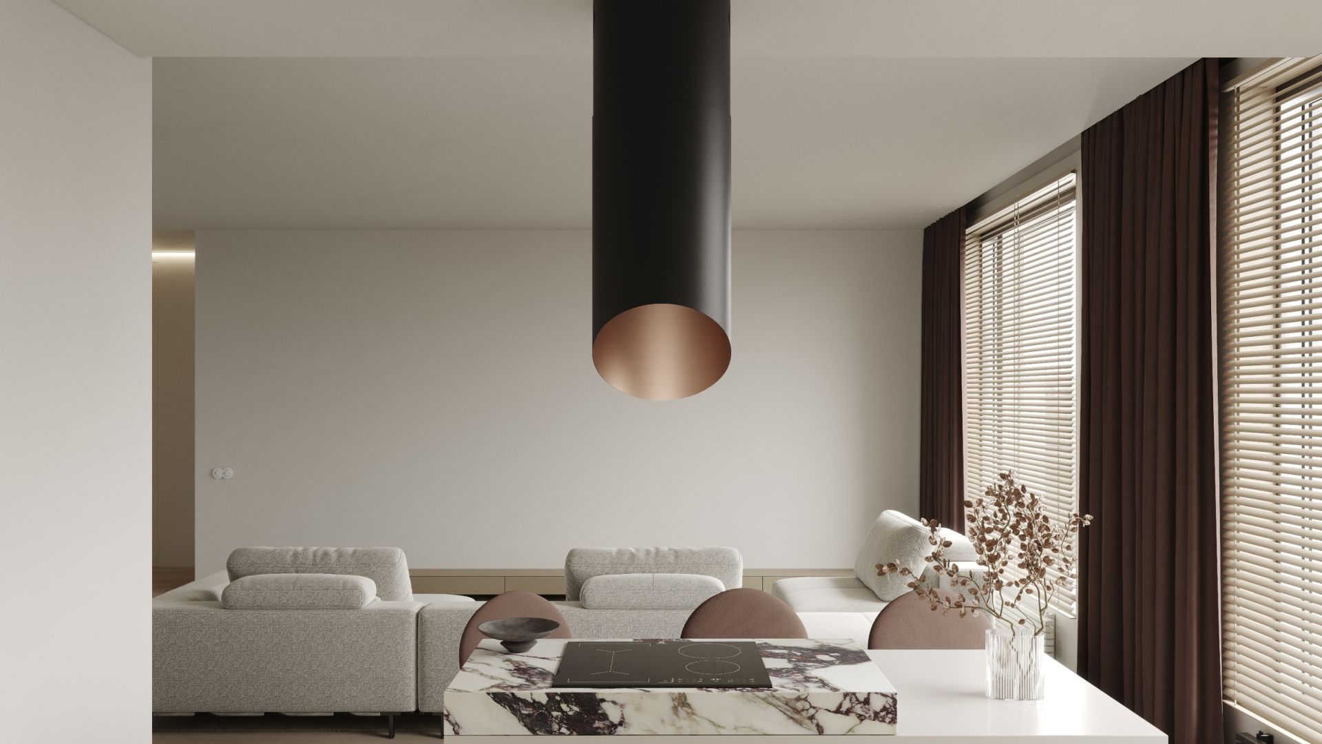 Erdvinis gartraukis Hiro Color Black-Copper - Juoda matinė/Vario - Wizualizacja 2