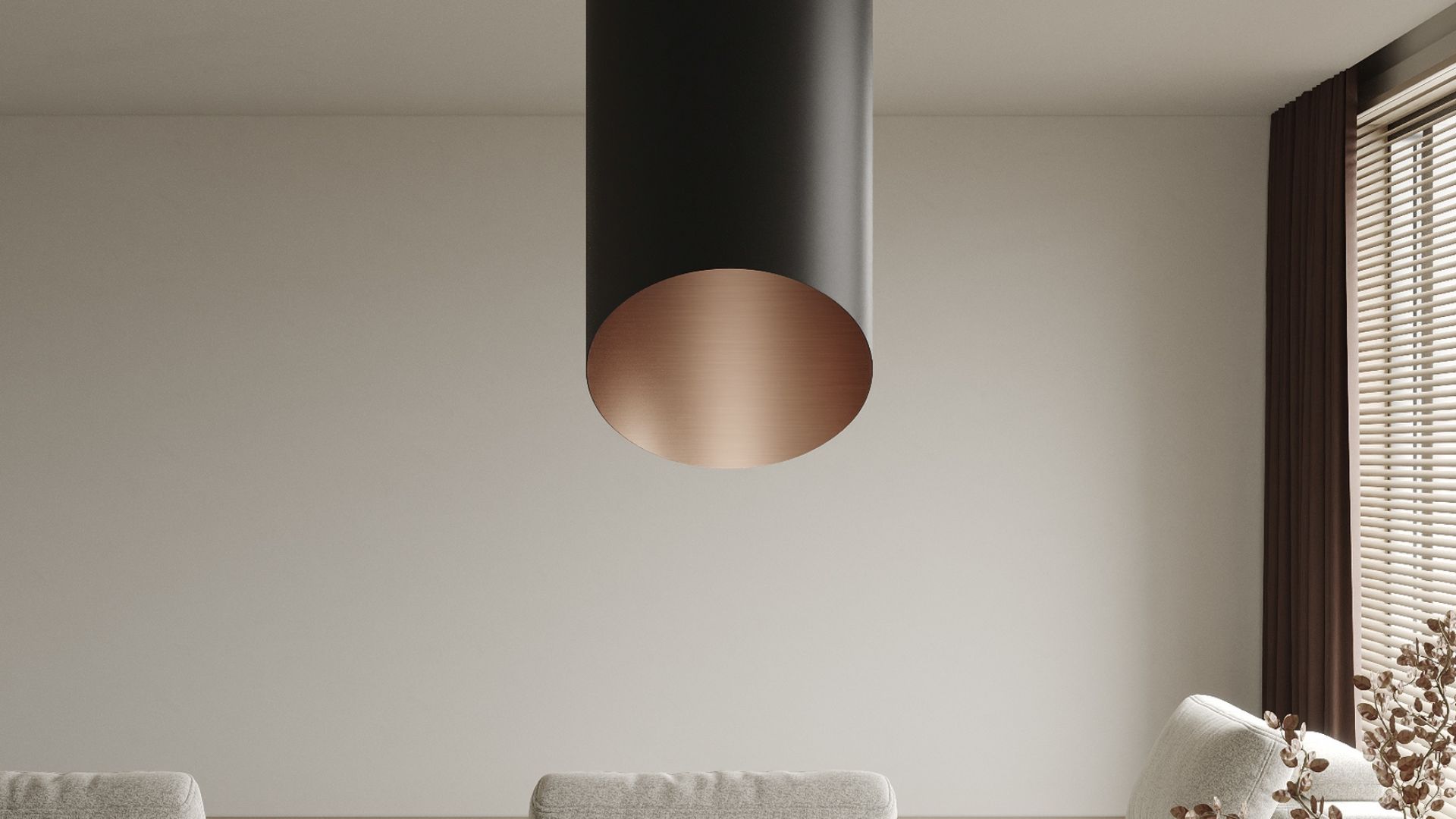 Erdvinis gartraukis Hiro Color Black-Copper - Juoda matinė/Vario - Wizualizacja 3