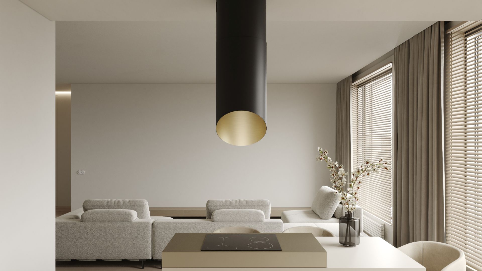 Erdvinis gartraukis Hiro Color Black-Gold - Juoda matinė/Aukso - Wizualizacja