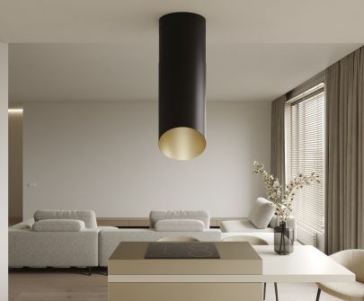 Erdvinis gartraukis Hiro Color Black-Gold - Juoda matinė/Aukso - 40 cm - Wizualizacja