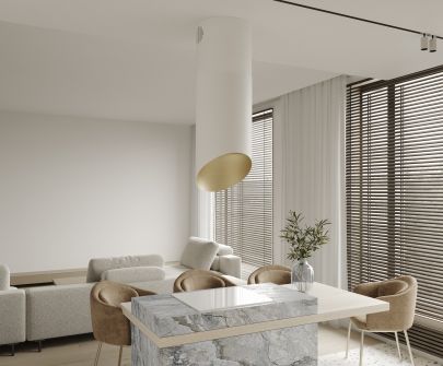 Erdvinis gartraukis Hiro Color White-Gold - Balta matinė/Aukso - 40 cm - Wizualizacja